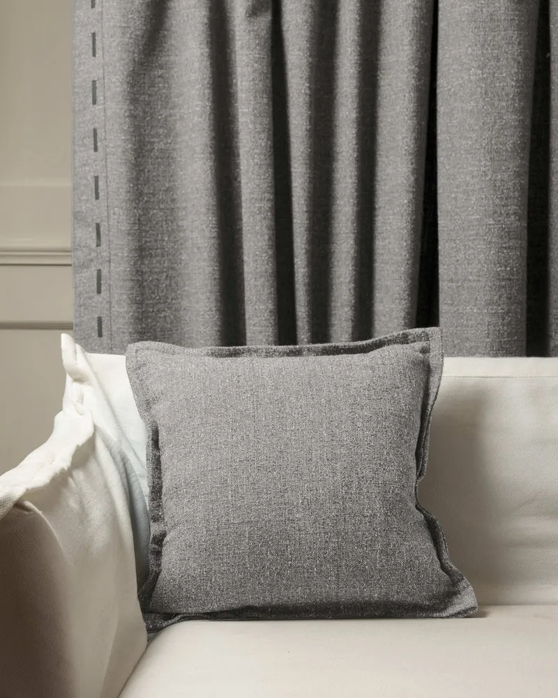 Luna Linen Blend Faux Leather Laced Throw Pillowcase