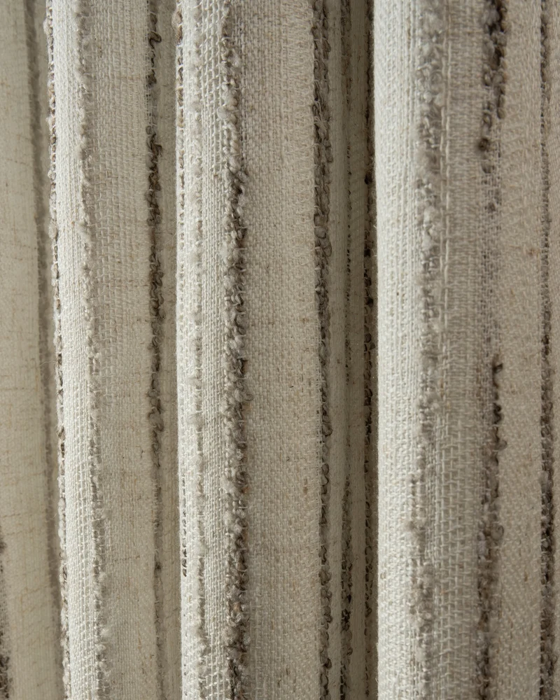 Sahara 100% Blackout Linen Blend Patterned Custom Curtain