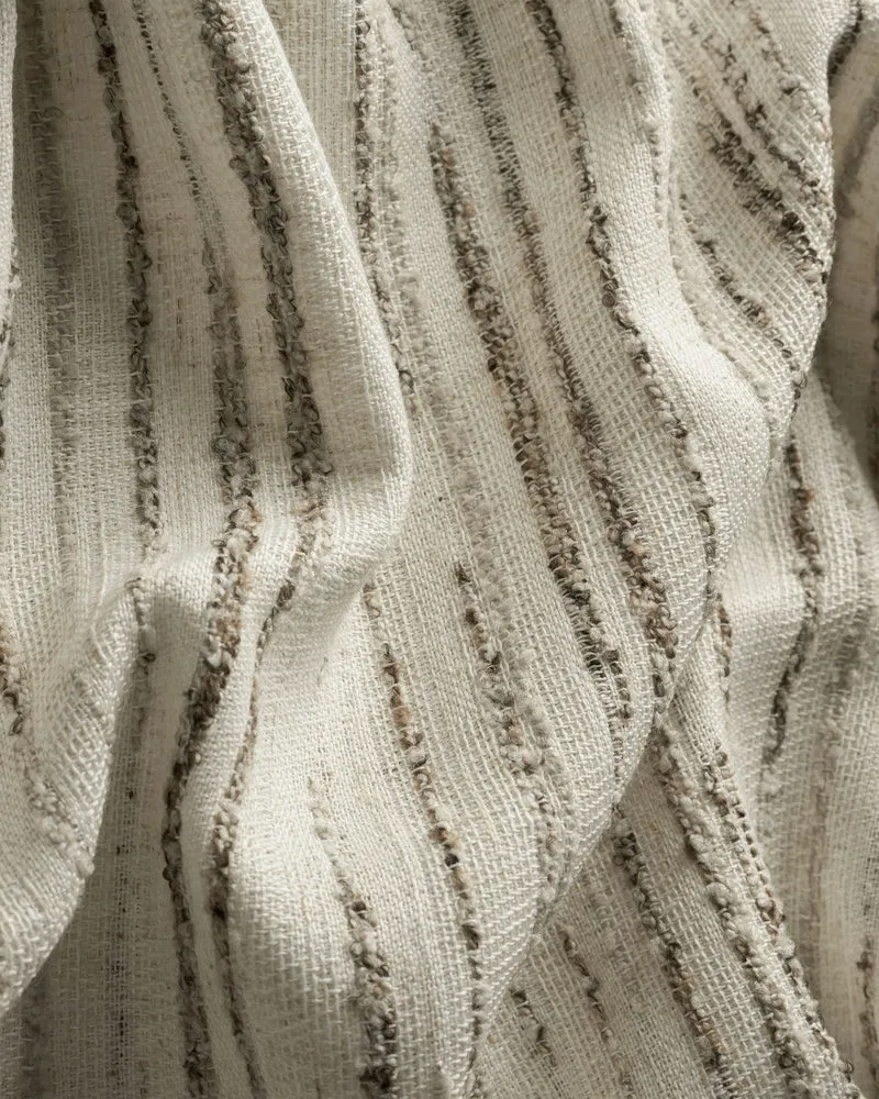 Sahara 100% Blackout Linen Blend Patterned Custom Curtain