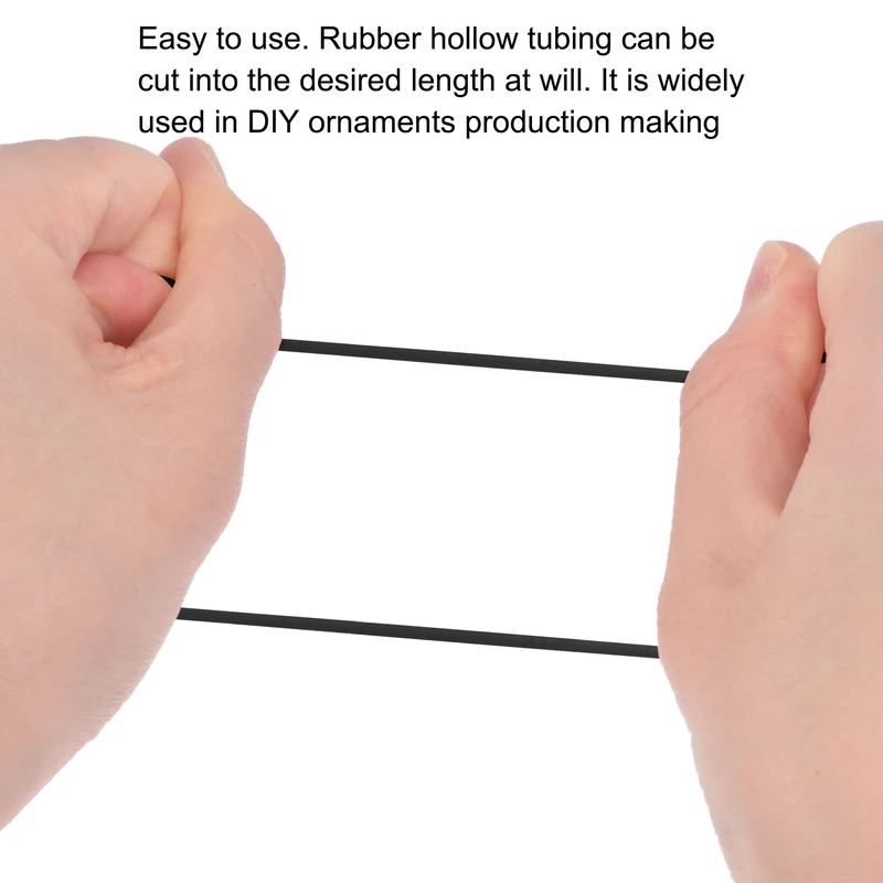 Rubber Cord Hollow Tubing for Craft Beading Necklaces Bracelet