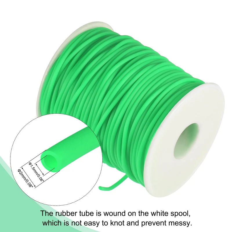 Rubber Cord Hollow Tubing for Craft Beading Necklaces Bracelet