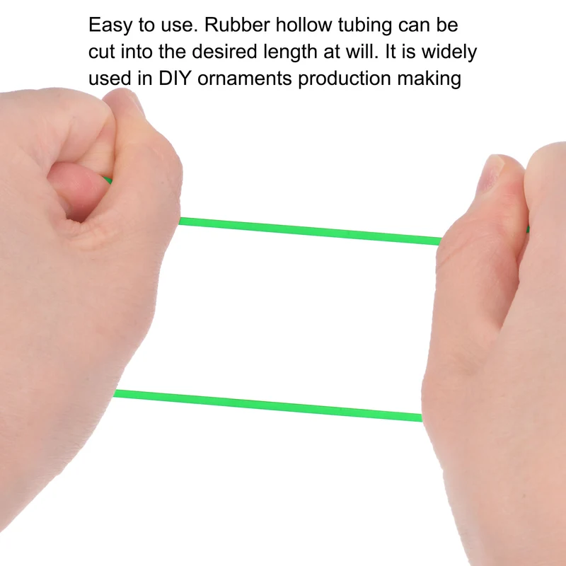 Rubber Cord Hollow Tubing for Craft Beading Necklaces Bracelet