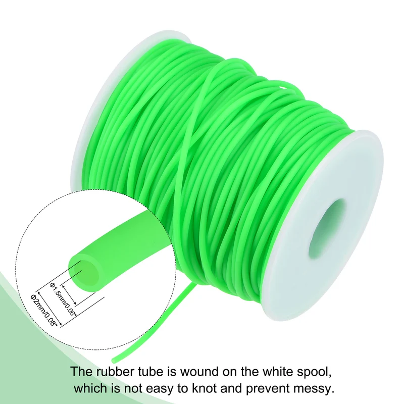 Rubber Cord Hollow Tubing for Craft Beading Necklaces Bracelet