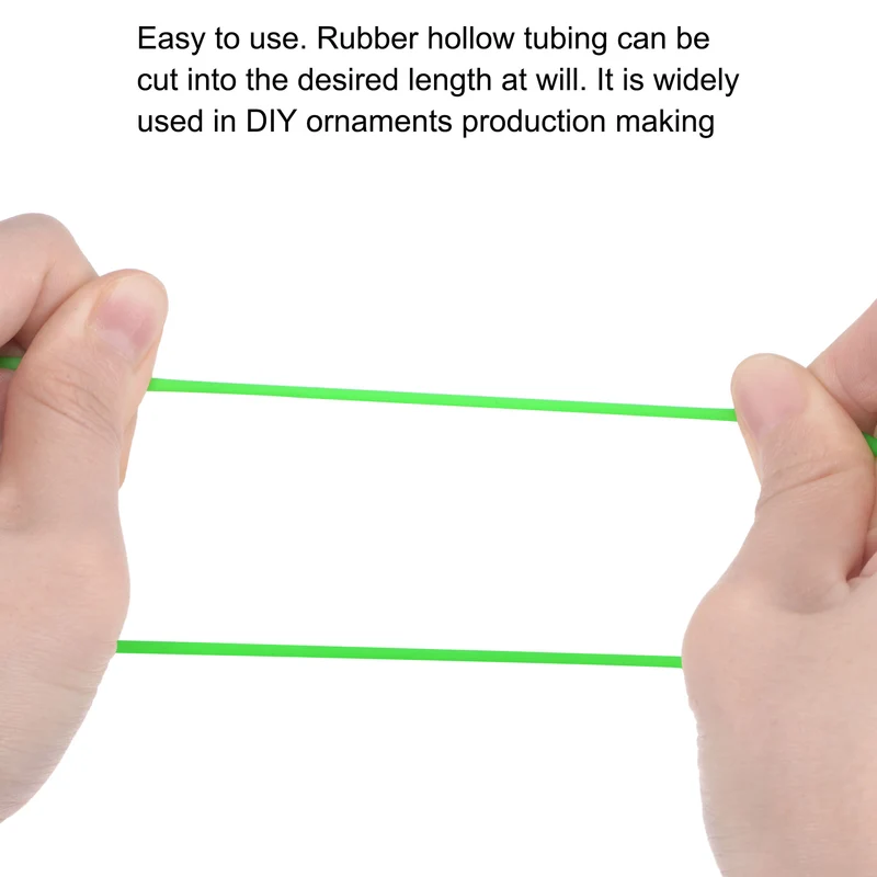 Rubber Cord Hollow Tubing for Craft Beading Necklaces Bracelet
