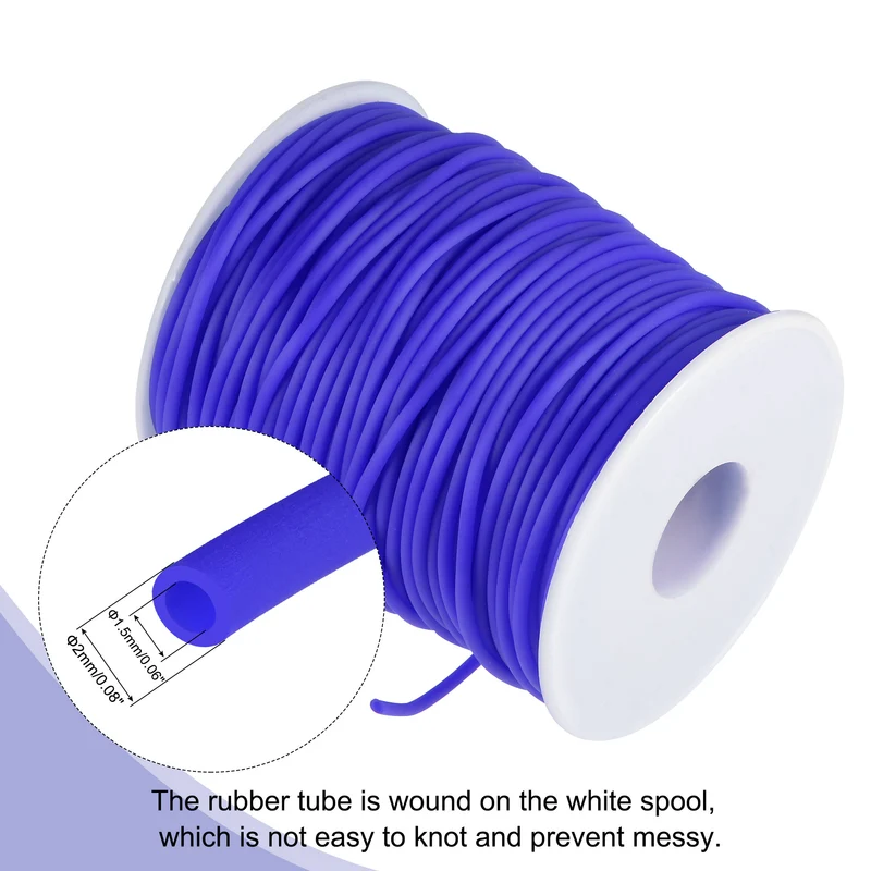 Rubber Cord Hollow Tubing for Craft Beading Necklaces Bracelet