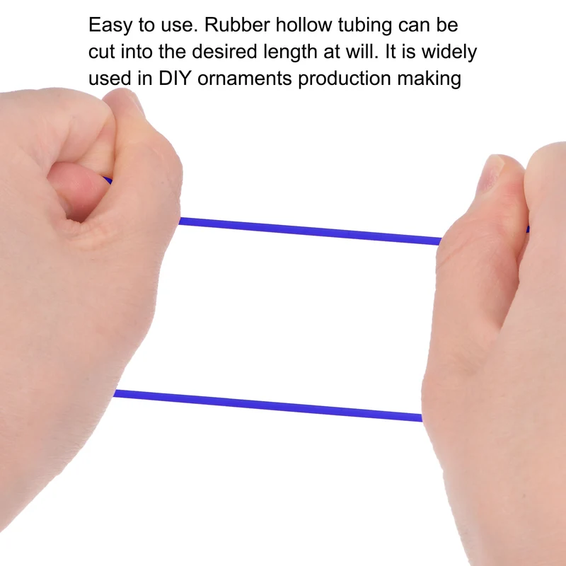 Rubber Cord Hollow Tubing for Craft Beading Necklaces Bracelet