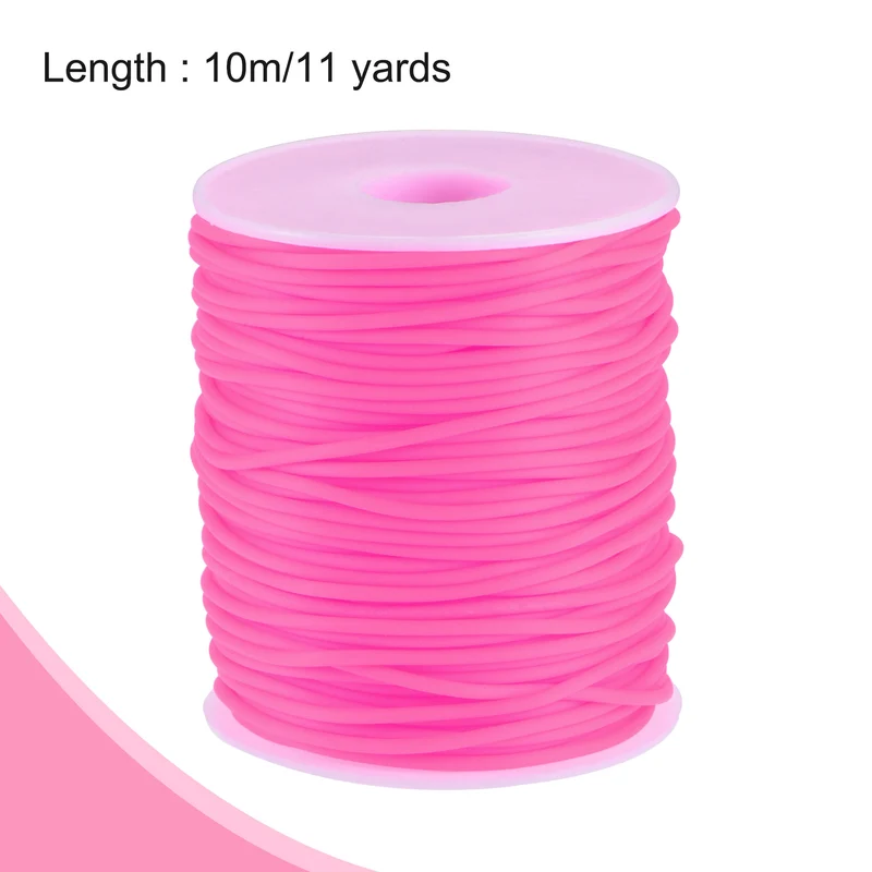 Rubber Cord Hollow Tubing for Craft Beading Necklaces Bracelet