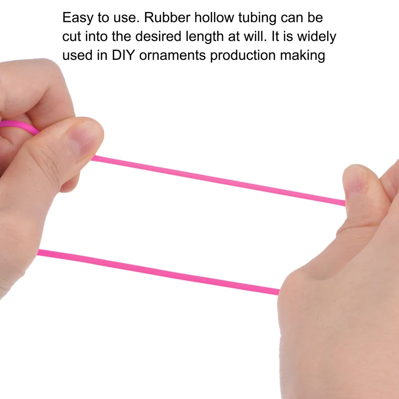 Rubber Cord Hollow Tubing for Craft Beading Necklaces Bracelet