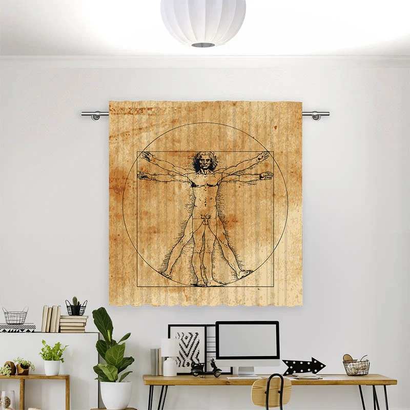 Vorhang Motiv "Vintage Vitruvian Man"