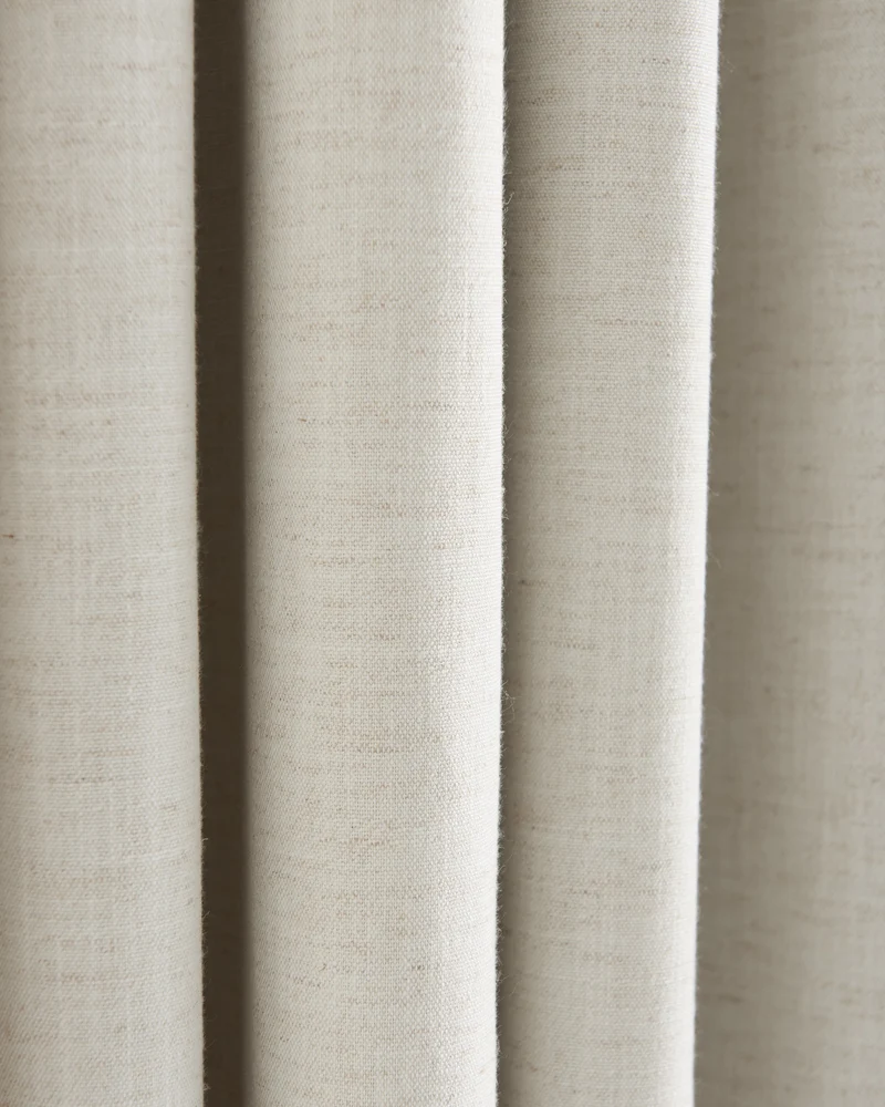 Sally 100% Blackout Linen Blend Custom Curtain