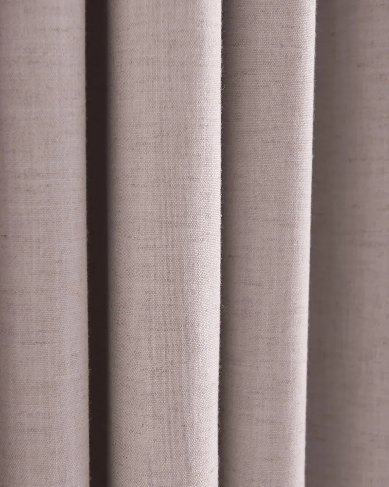 Sally 100% Blackout Linen Blend Custom Curtain