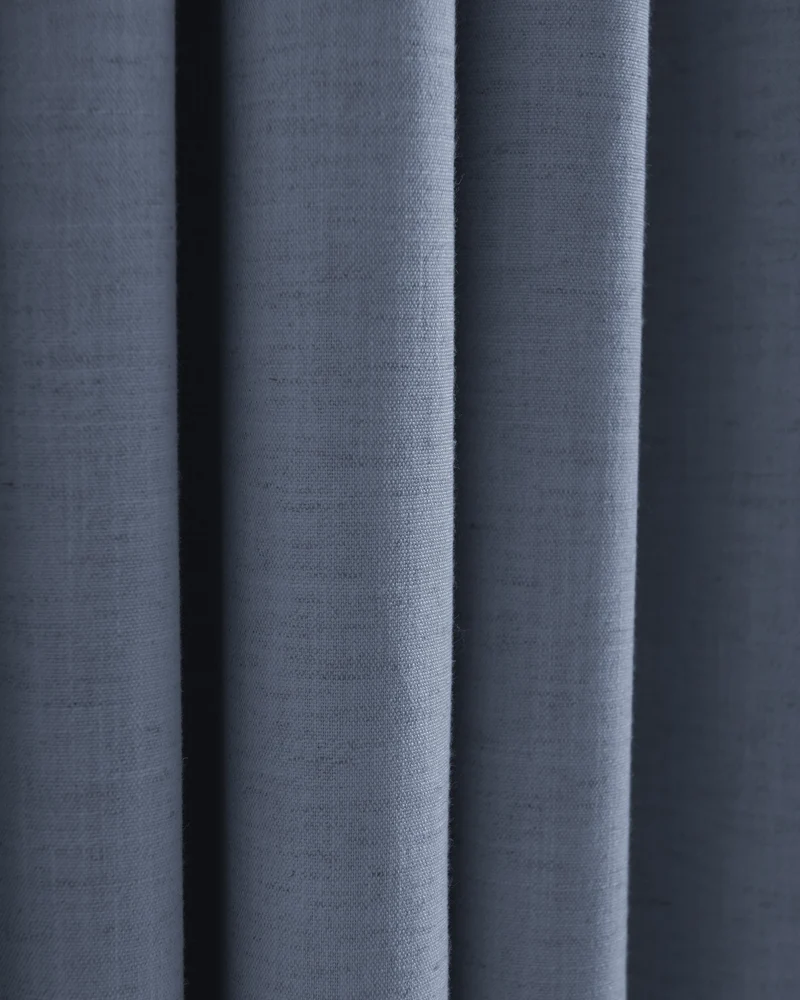 Sally 100% Blackout Linen Blend Custom Curtain