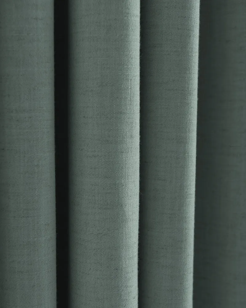 Sally 100% Blackout Linen Blend Custom Curtain