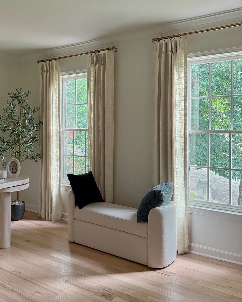 Jupiter Linen Look Soft Heavyweight Sheer Custom Curtain