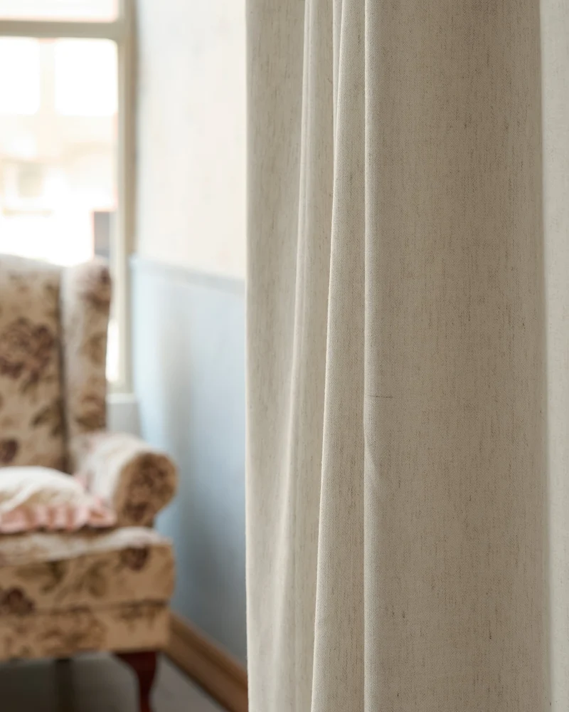 Sally Linen Blend Custom Curtain