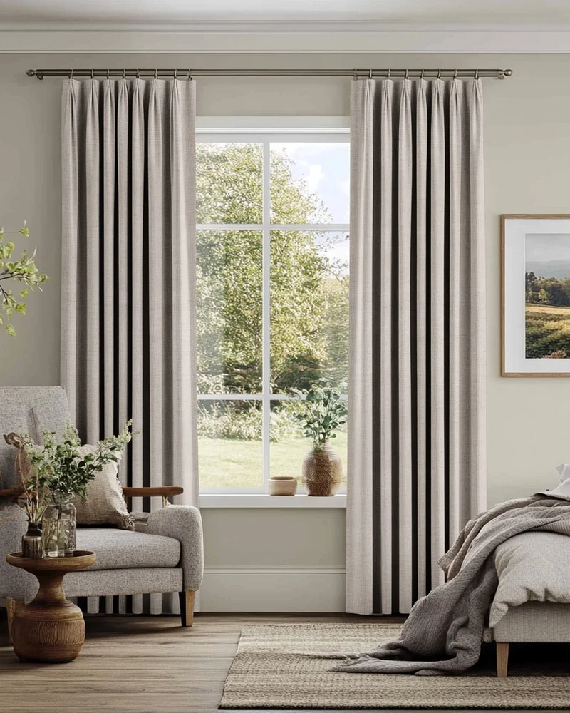 Sally Linen Blend Custom Curtain