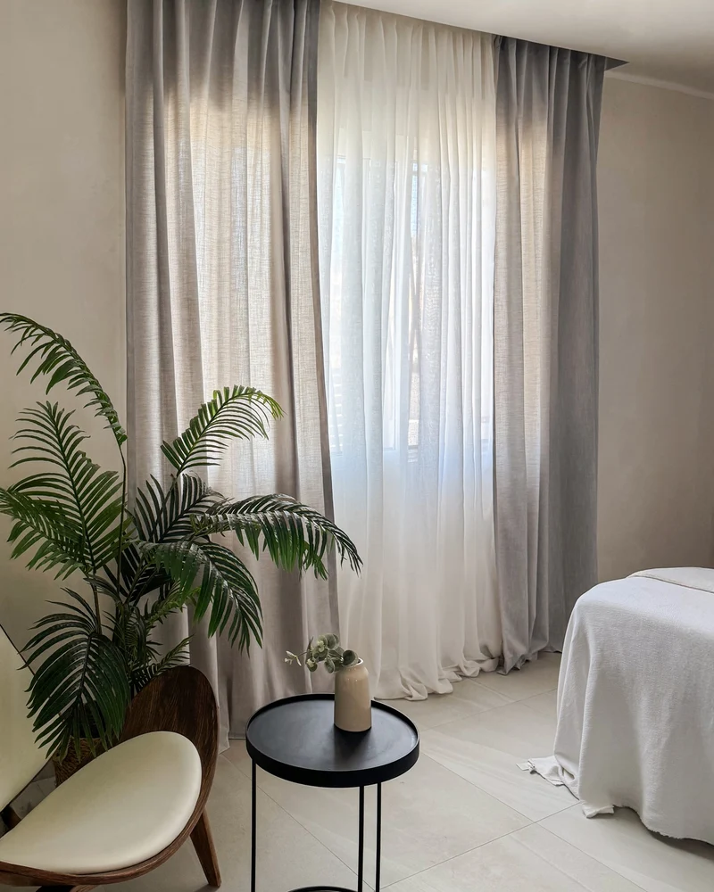 Sally Linen Blend Custom Curtain