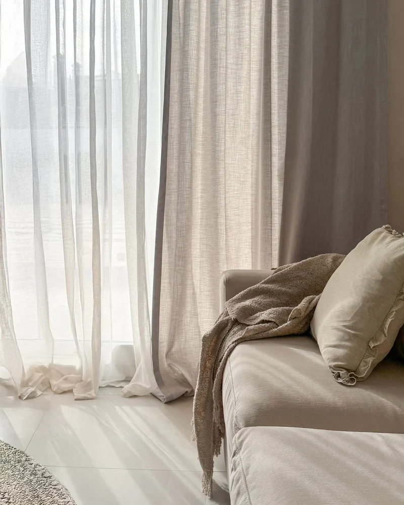 Sally Linen Blend Custom Curtain