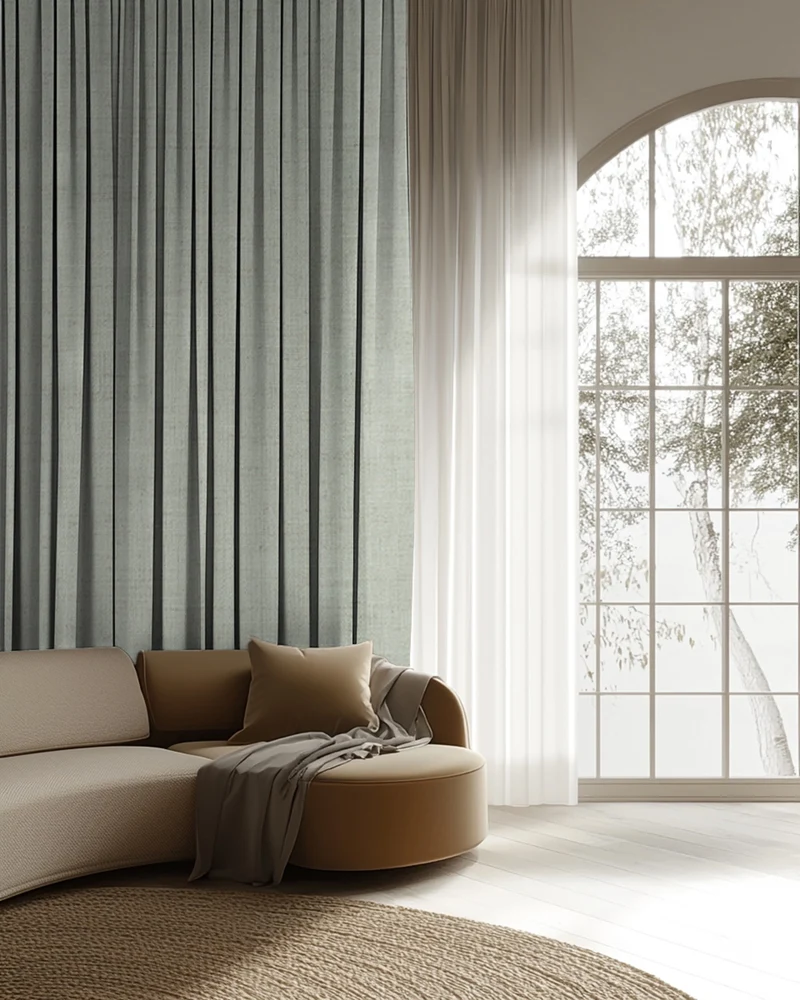 Sally Linen Blend Custom Curtain