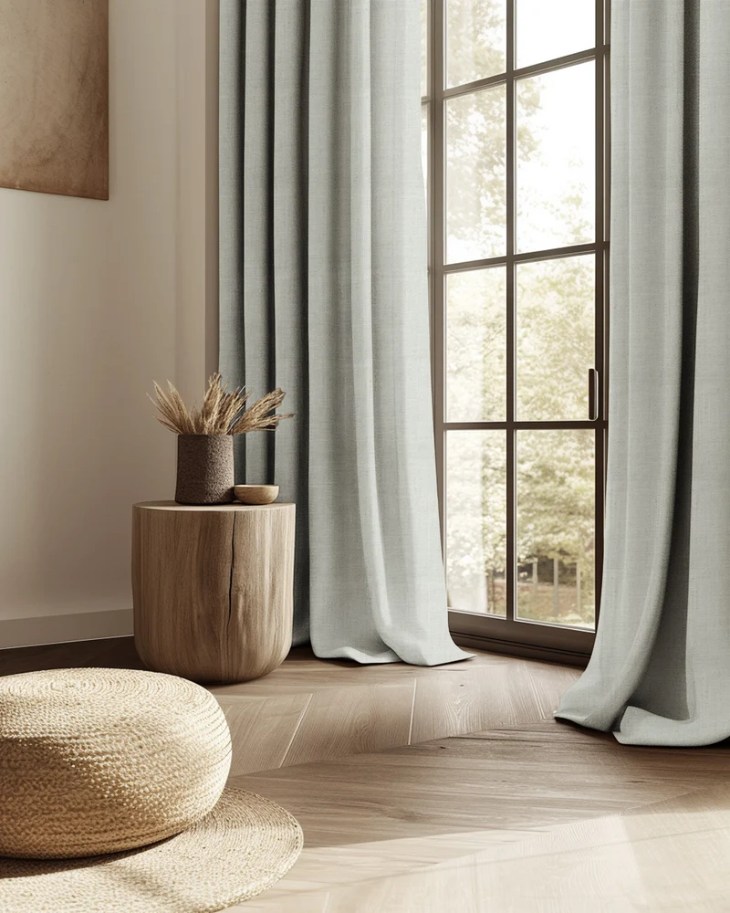 Sally Linen Blend Custom Curtain