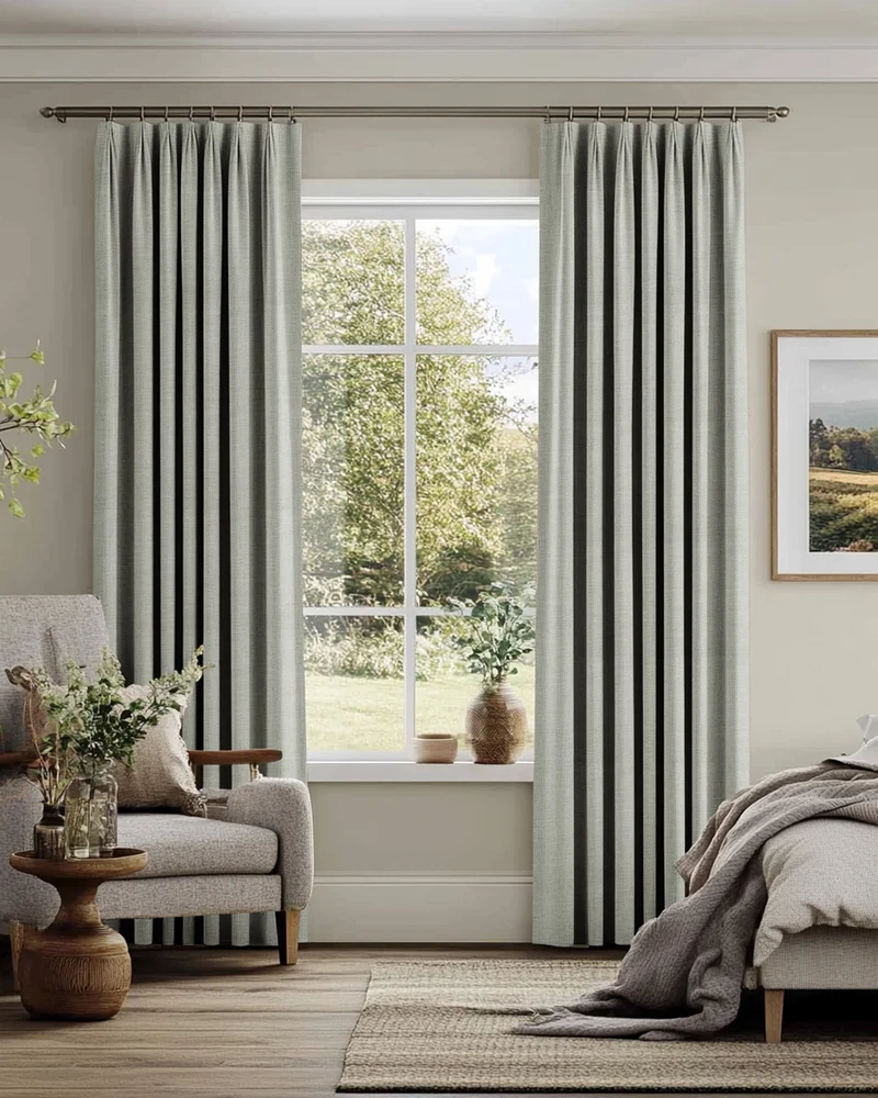 Sally Linen Blend Custom Curtain