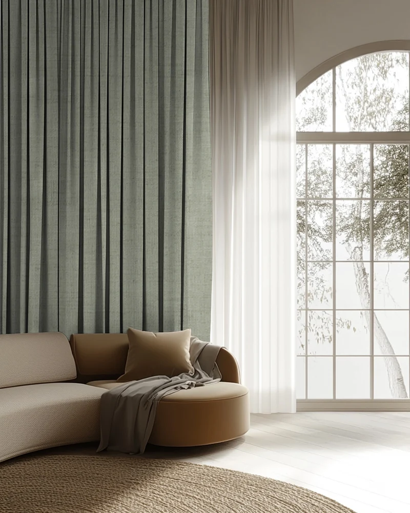 Sally Linen Blend Custom Curtain