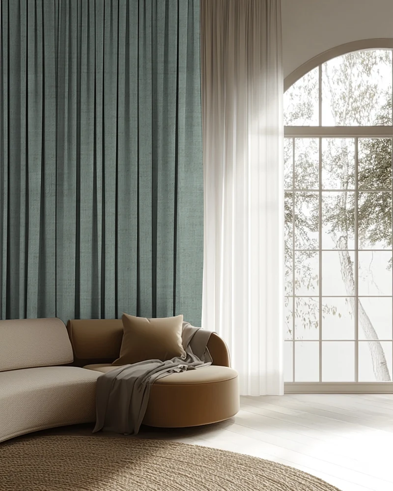Sally Linen Blend Custom Curtain