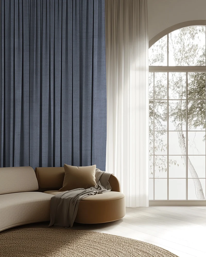 Sally Linen Blend Custom Curtain