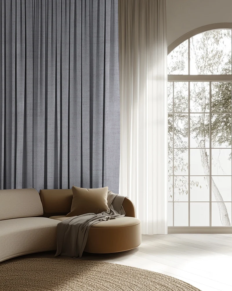 Sally Linen Blend Custom Curtain