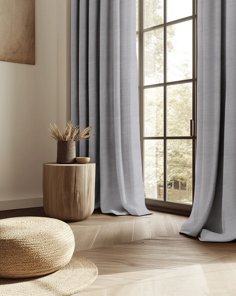 Sally Linen Blend Custom Curtain