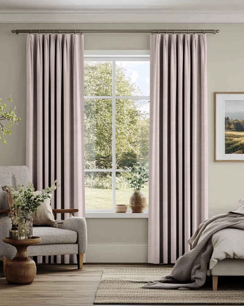 Sally Linen Blend Custom Curtain