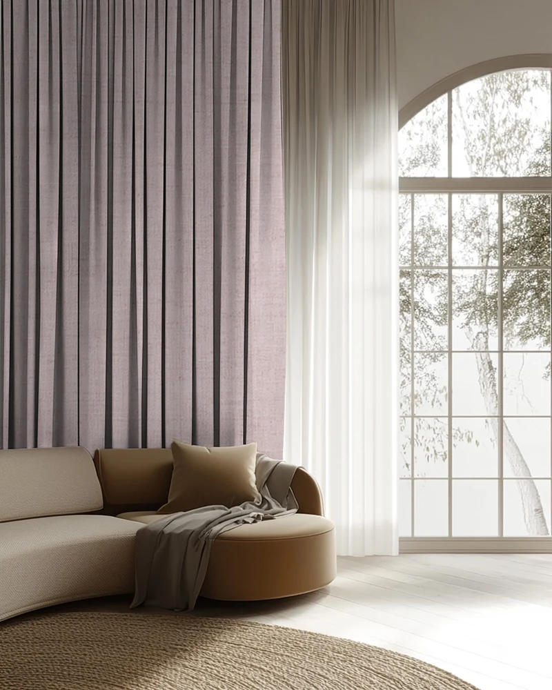 Sally Linen Blend Custom Curtain