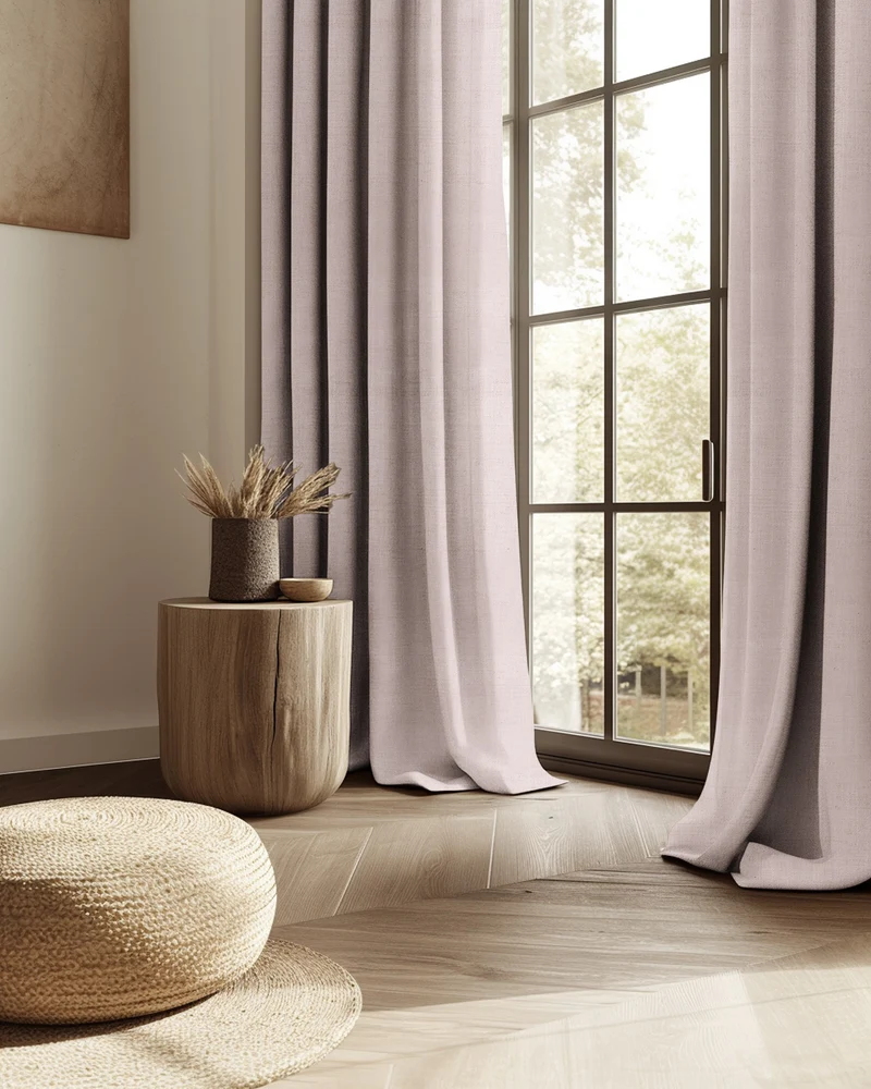 Sally Linen Blend Custom Curtain