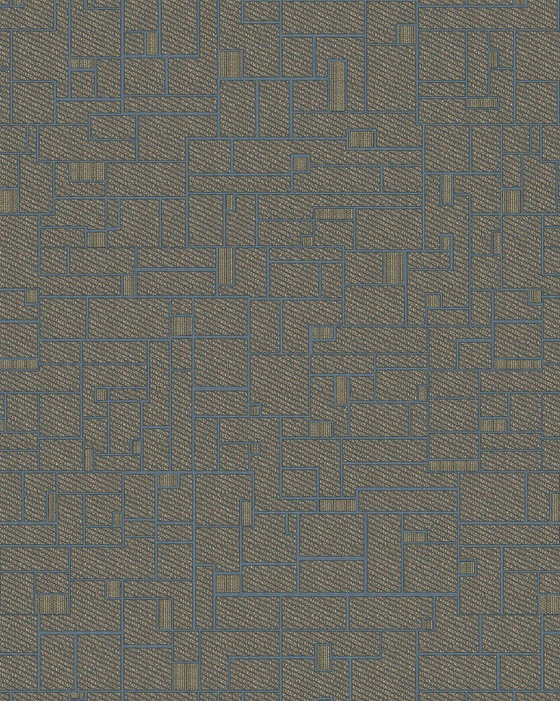 Chelsea 47 x 123 Inch Inverted Box Pleat Circuit Cotton Grid Patterned Curtain