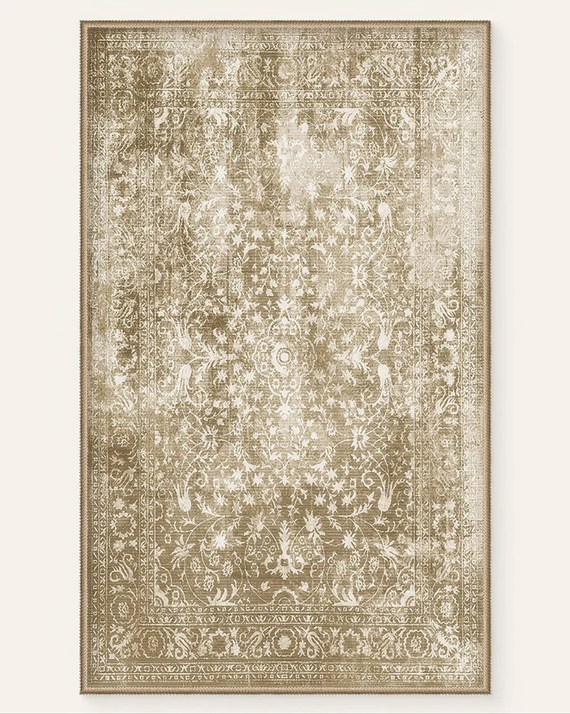 Antique Terracotta Washable Area Rug