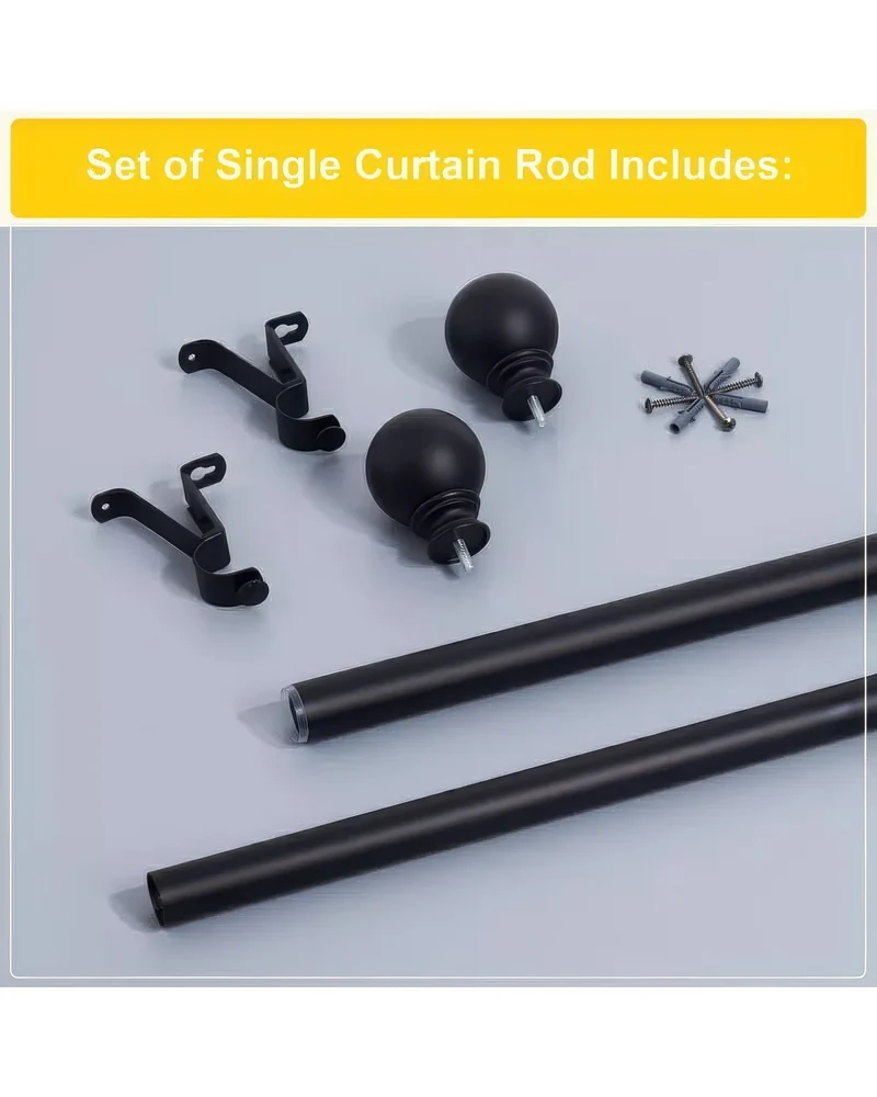 Classic Ball Adjustable Curtain Rod