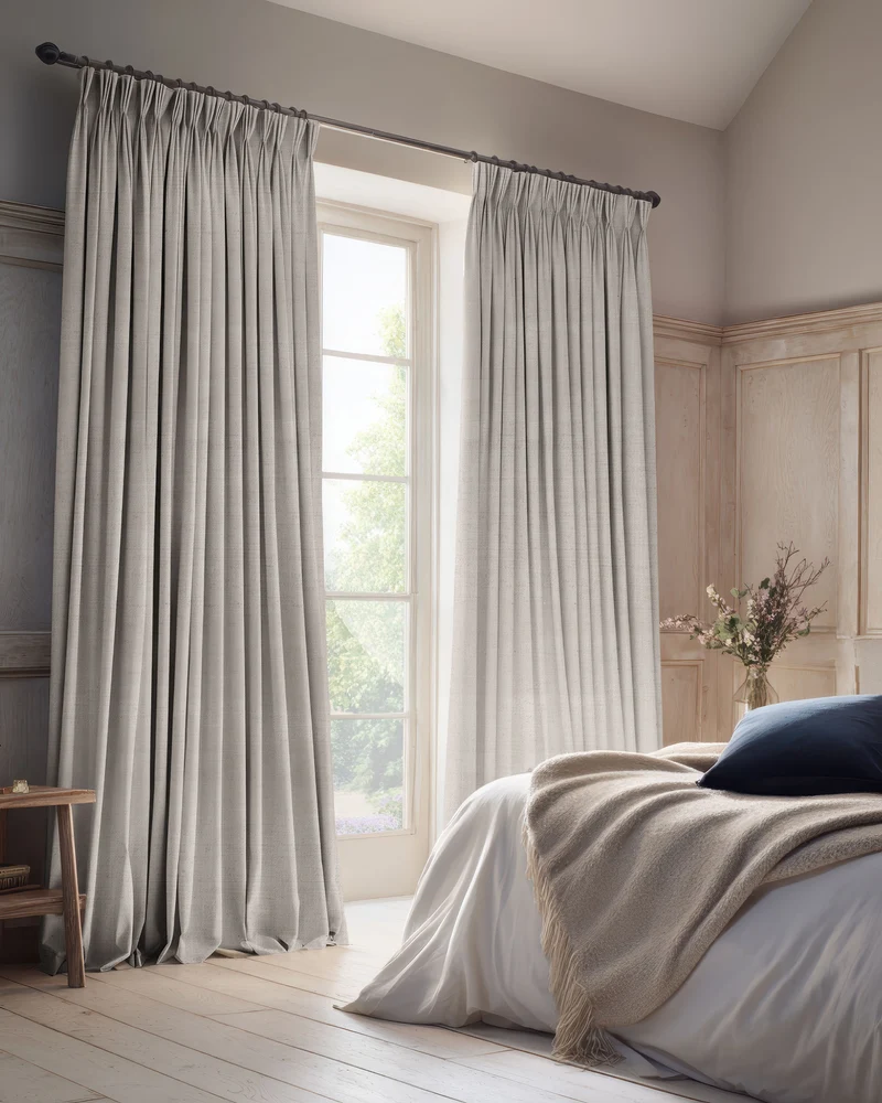 Sally 100% Blackout Linen Blend Custom Curtain