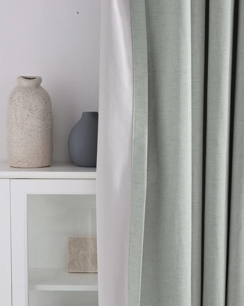 Sally 100% Blackout Linen Blend Custom Curtain