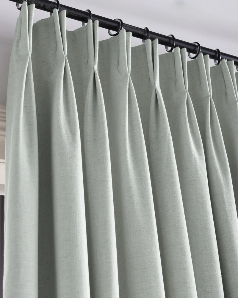 Sally 100% Blackout Linen Blend Custom Curtain