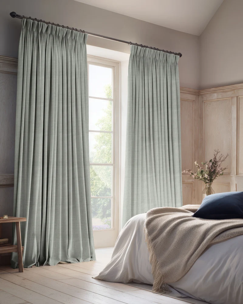 Sally 100% Blackout Linen Blend Custom Curtain