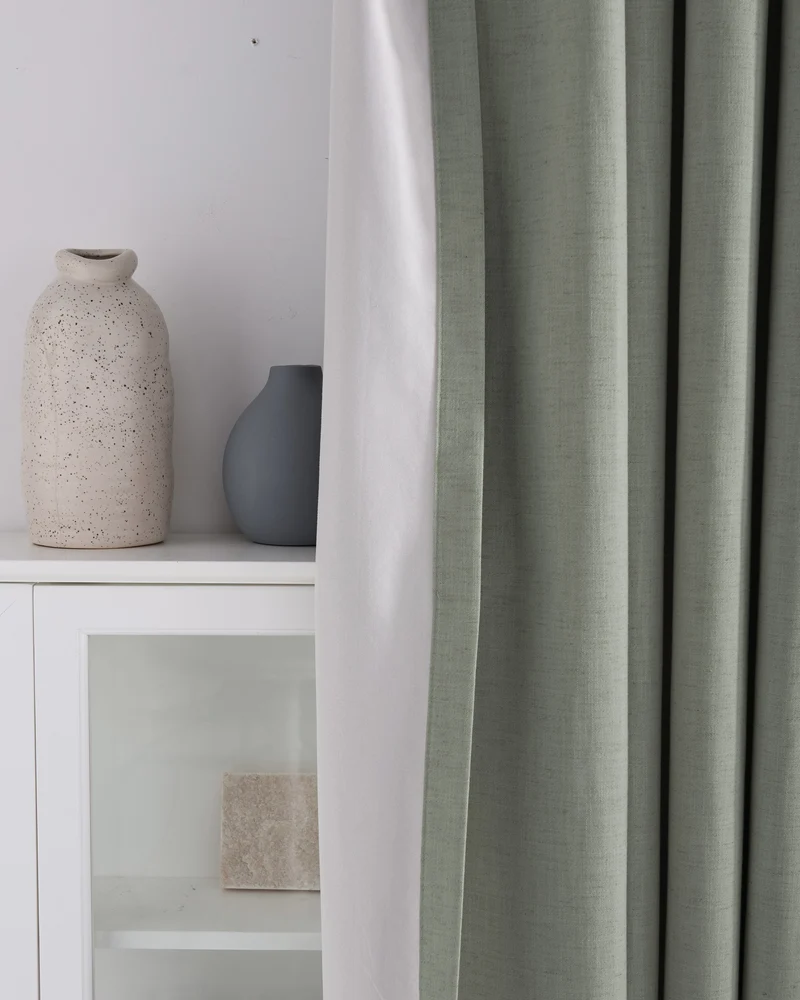 Sally 100% Blackout Linen Blend Custom Curtain