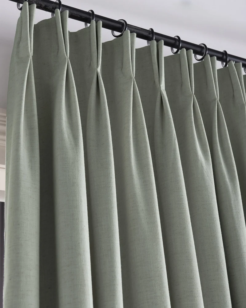 Sally 100% Blackout Linen Blend Custom Curtain