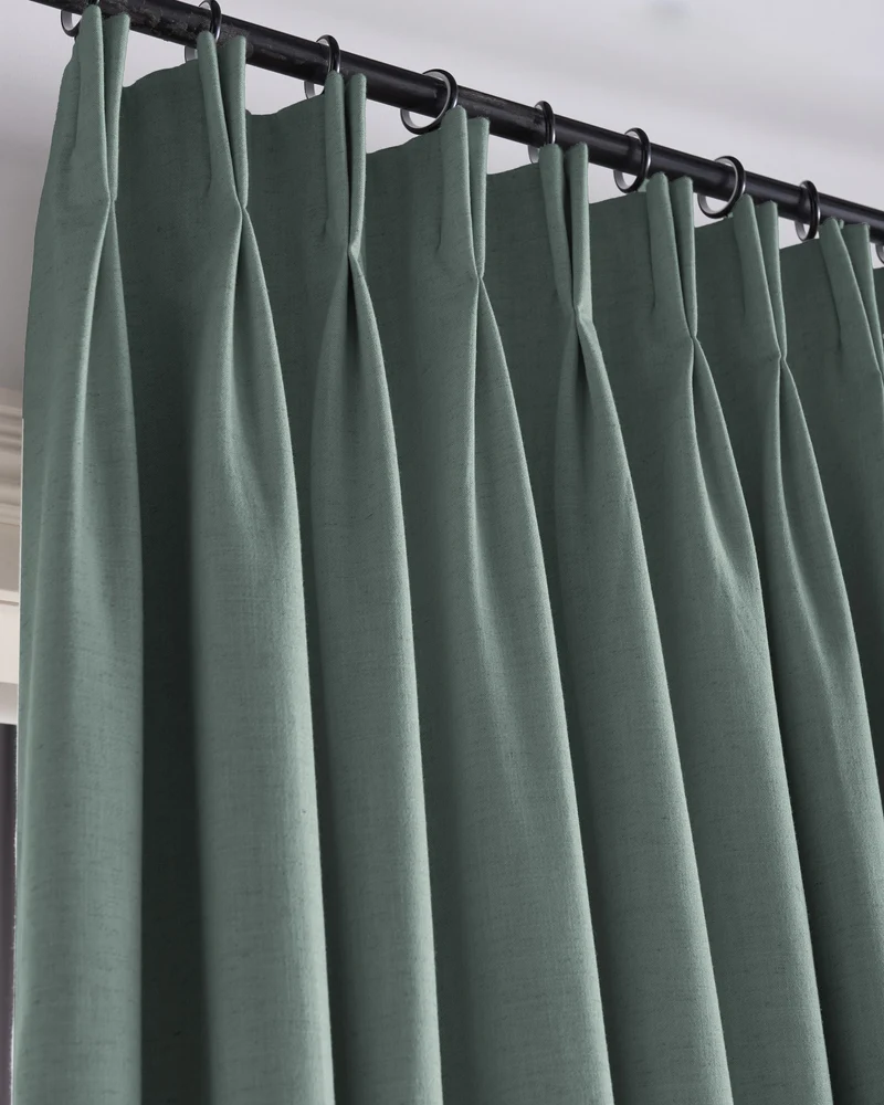 Sally 100% Blackout Linen Blend Custom Curtain