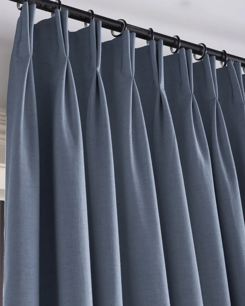 Sally 100% Blackout Linen Blend Custom Curtain