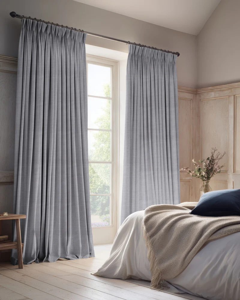 Sally 100% Blackout Linen Blend Custom Curtain