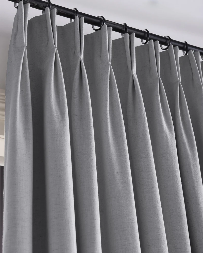 Sally 100% Blackout Linen Blend Custom Curtain