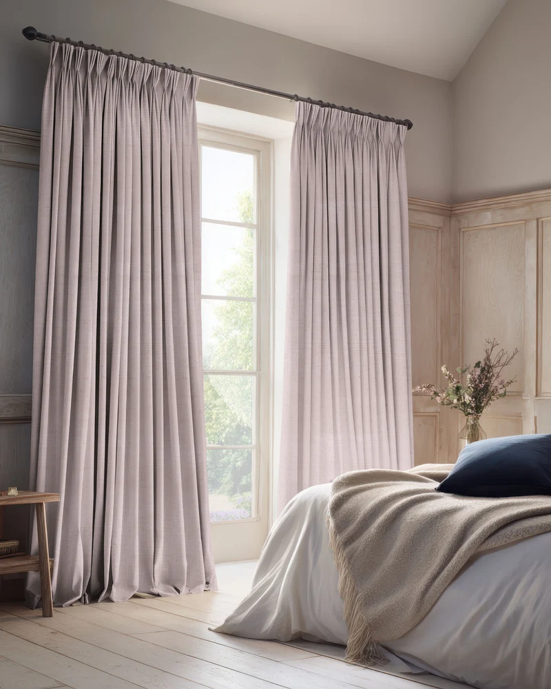 Sally 100% Blackout Linen Blend Custom Curtain