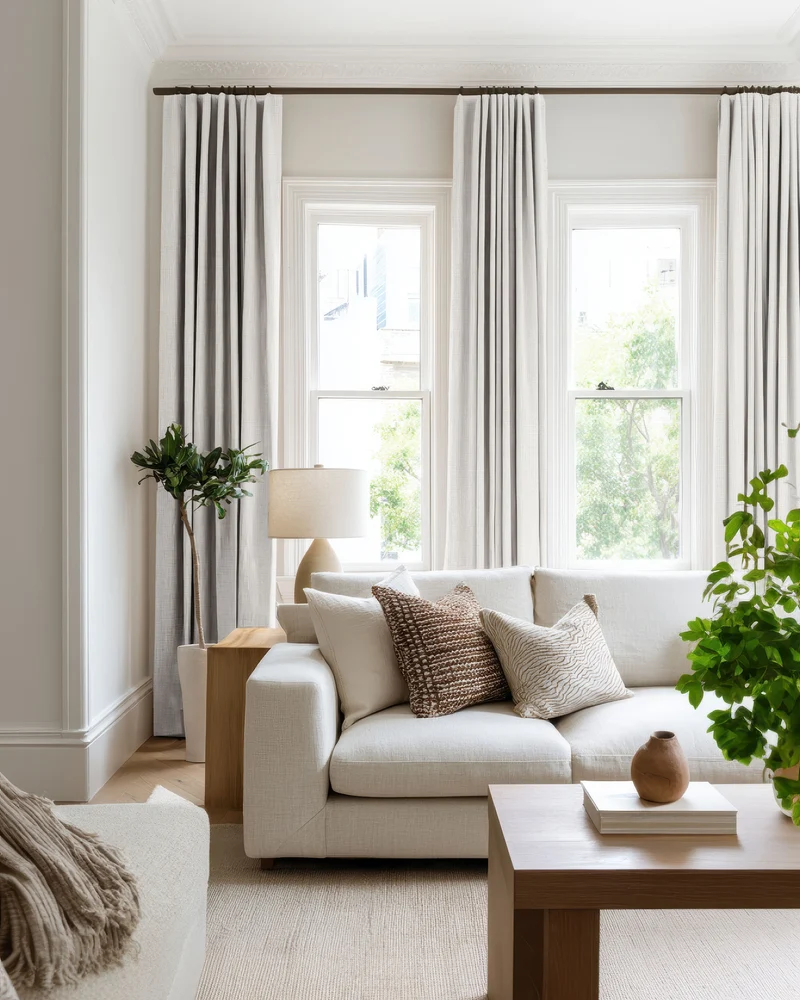 Voy 100% Blackout Linen Look Custom Curtain