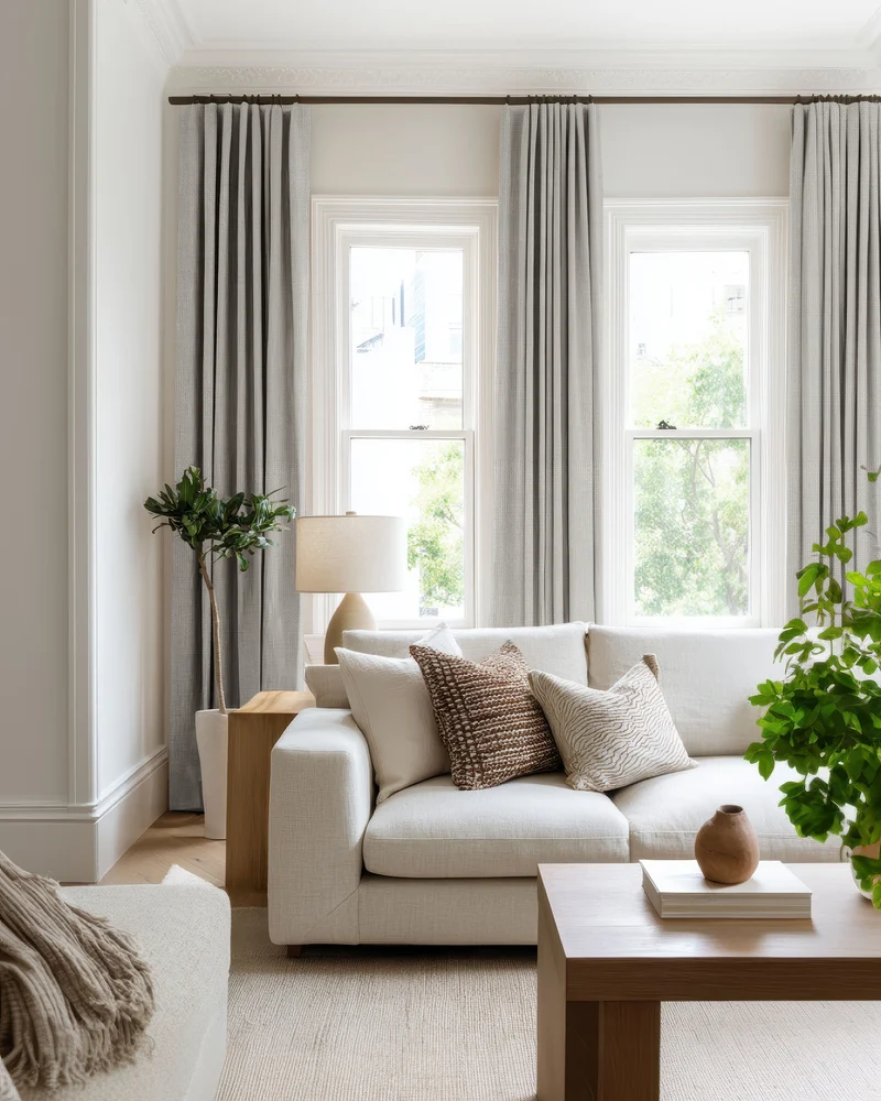 Voy 100% Blackout Linen Look Custom Curtain
