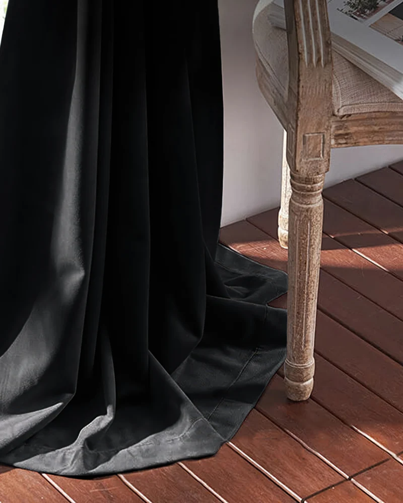 Classic 100% Blackout Velvet Custom Curtain